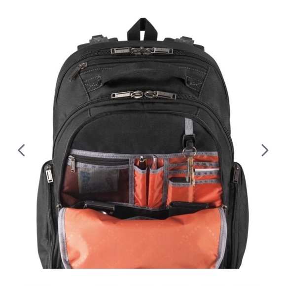 Everki Laptop Business Backpack Black with Orange lining - Picture 5 of 9